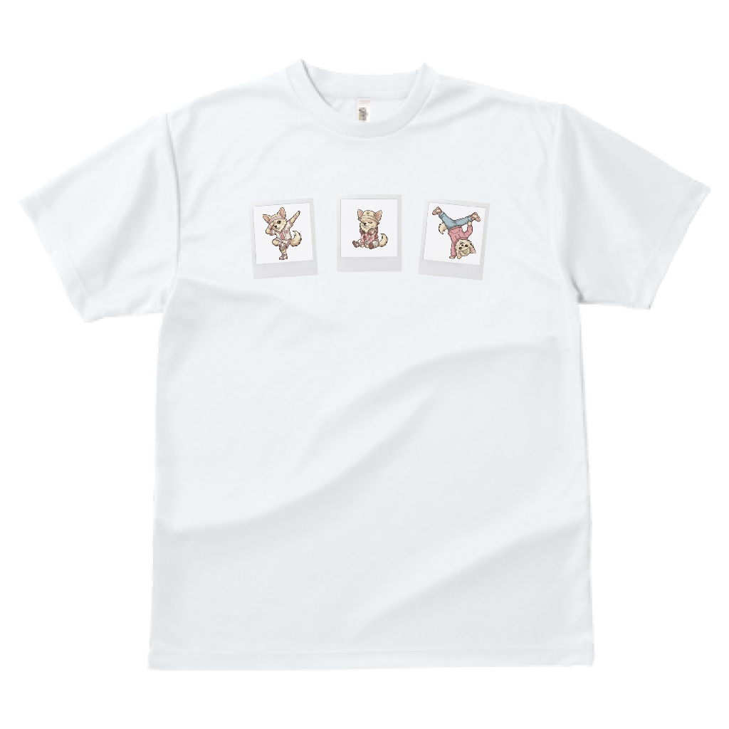 ヒップホップダンスのチワワちゃんTシャツ